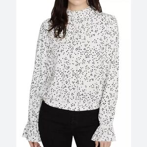 Sanctuary polkadot ruffled blouson top
